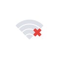 Wifi network problem flat icon