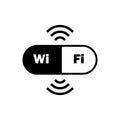 Wifi outline icon isolated. Symbol, logo illustration for mobile concept and web design.