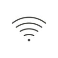 WiFi outline icon. Vector Wireless, line symbol. Royalty Free Stock Photo