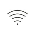 WiFi outline icon. Vector Wireless, line symbol.