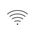 WiFi outline icon. Vector Wireless, line symbol.