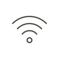 WiFi outline icon. Vector Wireless, line symbol.