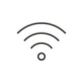 WiFi outline icon. Vector Wireless, line symbol Royalty Free Stock Photo