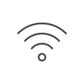 WiFi outline icon. Vector Wireless, line symbol