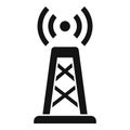 Wifi provider tower icon simple vector. Internet digital data Royalty Free Stock Photo