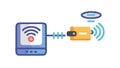 WiFi Router Connected Device, Home Network Hub, vector design Generative AI Royalty Free Stock Photo