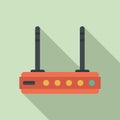 Wifi router icon, flat style