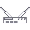 Wifi router icon flat vector wireless modem Royalty Free Stock Photo