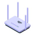 Wifi router icon isometric vector. Wifi modem broadband