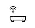 Wifi router line icon Royalty Free Stock Photo