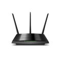 Wifi router, realistic wireless broadband modem with antenna. Ethernet router for network connection