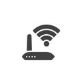 Wifi router signal vector icon