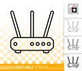 Wifi Router simple black line vector icon Royalty Free Stock Photo