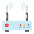 Wifi router vector design, editable icon of wireless modem Royalty Free Stock Photo