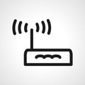 Wifi Router line icon. wifi Router linear outline icon Royalty Free Stock Photo