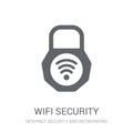 Wifi security icon. Trendy Wifi security logo concept on white b