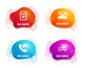 Wifi, Share call and Checked file icons. Smile sign. Internet router, Phone support, Correct document. Vector