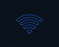 Wifi sign. Wi-fi symbol. Wireless Network.