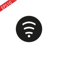 Wifi sign. Wireless Network icon. Vector illustration. Eps10