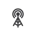 WIFI signal antenna icon vector, filled flat sign, solid pictogram isolated on white. Royalty Free Stock Photo