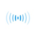 Wifi signal connection sound radio wave logo symbol