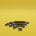 WiFi signal with 3D illustration rendering Royalty Free Stock Photo