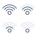 Wifi signal icon set vector isolated