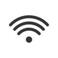 Wifi signal icon, wireless symbol. Internet pictogram, flat vector sign isolated on white background. Simple vector Royalty Free Stock Photo