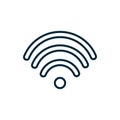 Wifi signal internet of things line icon