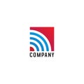 Telecommunications & Networks Logo Design Template, Wifi Signal, Radio Waves, Energy Waves