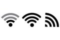 Wifi signal vector icon. Internet podcast symbol. Wi-Fi hotspot. Stock Photo.