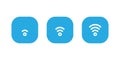 Wifi Signal, Wireless Network Icon Vector on square button Royalty Free Stock Photo