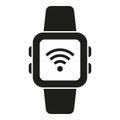 Wifi smartwatch icon simple vector. Smart office device