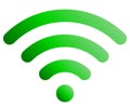 Wifi symbol icon - green simple rounded gradient, isolated - vector Royalty Free Stock Photo