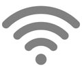 Wifi symbol icon - medium gray simple rounded, isolated - vector