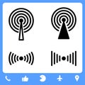 Wifi Symbol Icons. Professional, Pixel-aligned, Pixel Perfect, Editable Stroke, Easy Scalablility
