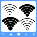 Wifi Symbol Icons. Professional, Pixel-aligned, Pixel Perfect, Editable Stroke, Easy Scalablility