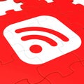 Wifi Symbol Puzzle Showing Internet Access Royalty Free Stock Photo