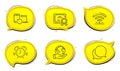 Wifi, Time management and Chat message icons set. Recovery devices sign. Vector Royalty Free Stock Photo