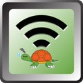 Wifi turtle Royalty Free Stock Photo