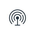 wifi vector icon. wifi editable stroke. wifi linear symbol for use on web and mobile apps, logo, print media. Thin line Royalty Free Stock Photo