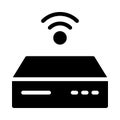 Wifi glyph flat vector icon