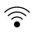 Wifi glyph flat vector icon