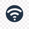 Wifi vector icon isolated on transparent background, Wifi trans