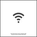 WiFi vector icon on transparent background. Wi-Fi logo illustration on white isolated background Royalty Free Stock Photo