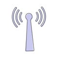 WiFi vector icon. Wi-Fi logo illustration cartoon style on white isolated background Royalty Free Stock Photo