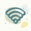 WiFi vector icon. Wi-Fi logo illustration on multicolored background Royalty Free Stock Photo