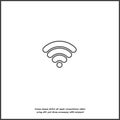 WiFi vector icon. Wi-Fi logo illustration on white isolated background Royalty Free Stock Photo