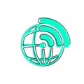 WiFi vector icon. Wi-Fi logo illustration on white isolated background Royalty Free Stock Photo