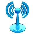 Wifi (wireless) blue modern icon